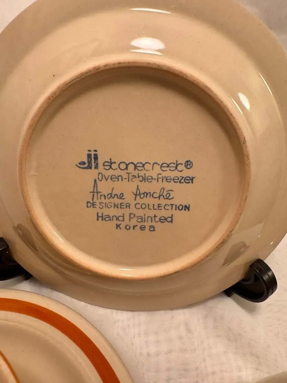 Vintage JI Stonecrest Andre Ponché Sugar Bowl and Creamer Set